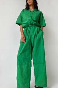 Sayaka Davis Open Collar Jumpsuit in Apple Green sold by No. 6