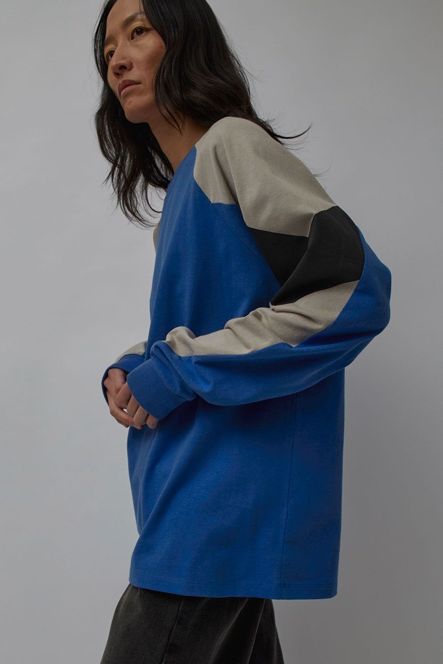 6397 Colorblock Raglan Tee in Ice sold by No. 6