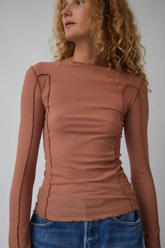 Baserange Omato Long Sleeve Tee in Ripa Rose made by Baserange