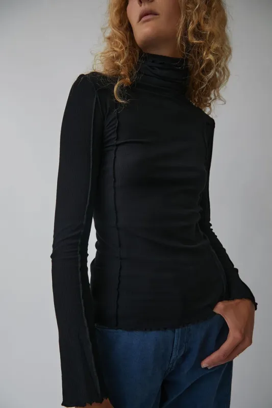Baserange Omato Turtleneck in Black made by No. 6