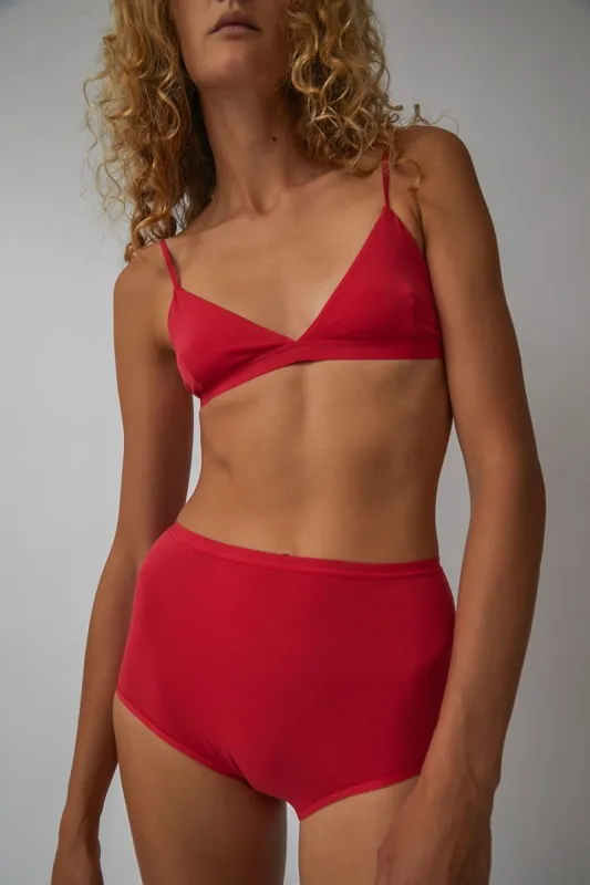 Baserange Highwaist Bell Pant in Dio Red sold by No. 6