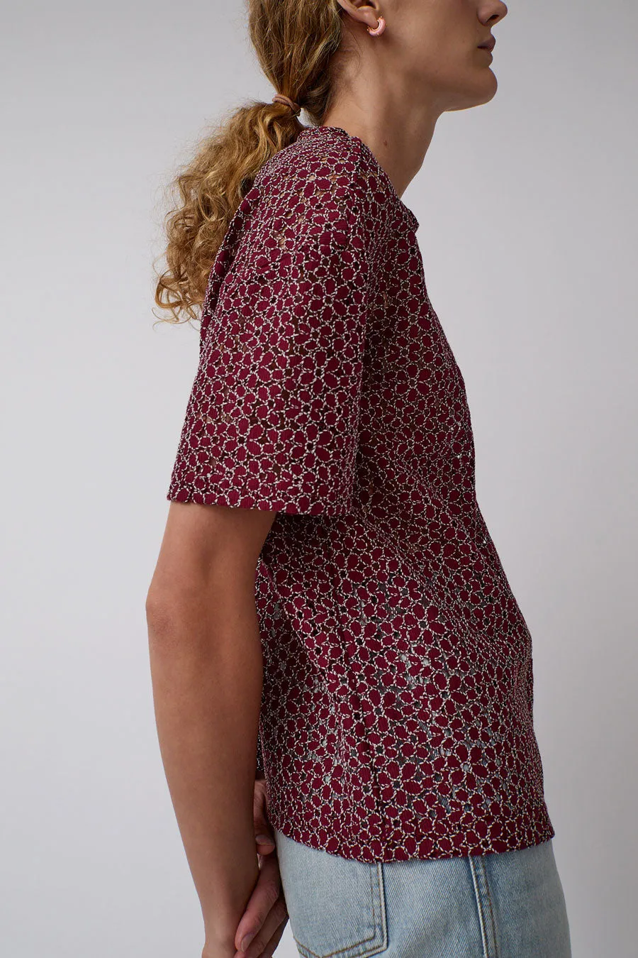 No.6 Joanne Tee in Bordeaux and White Lace sold by No. 6 product image thumbnail 5