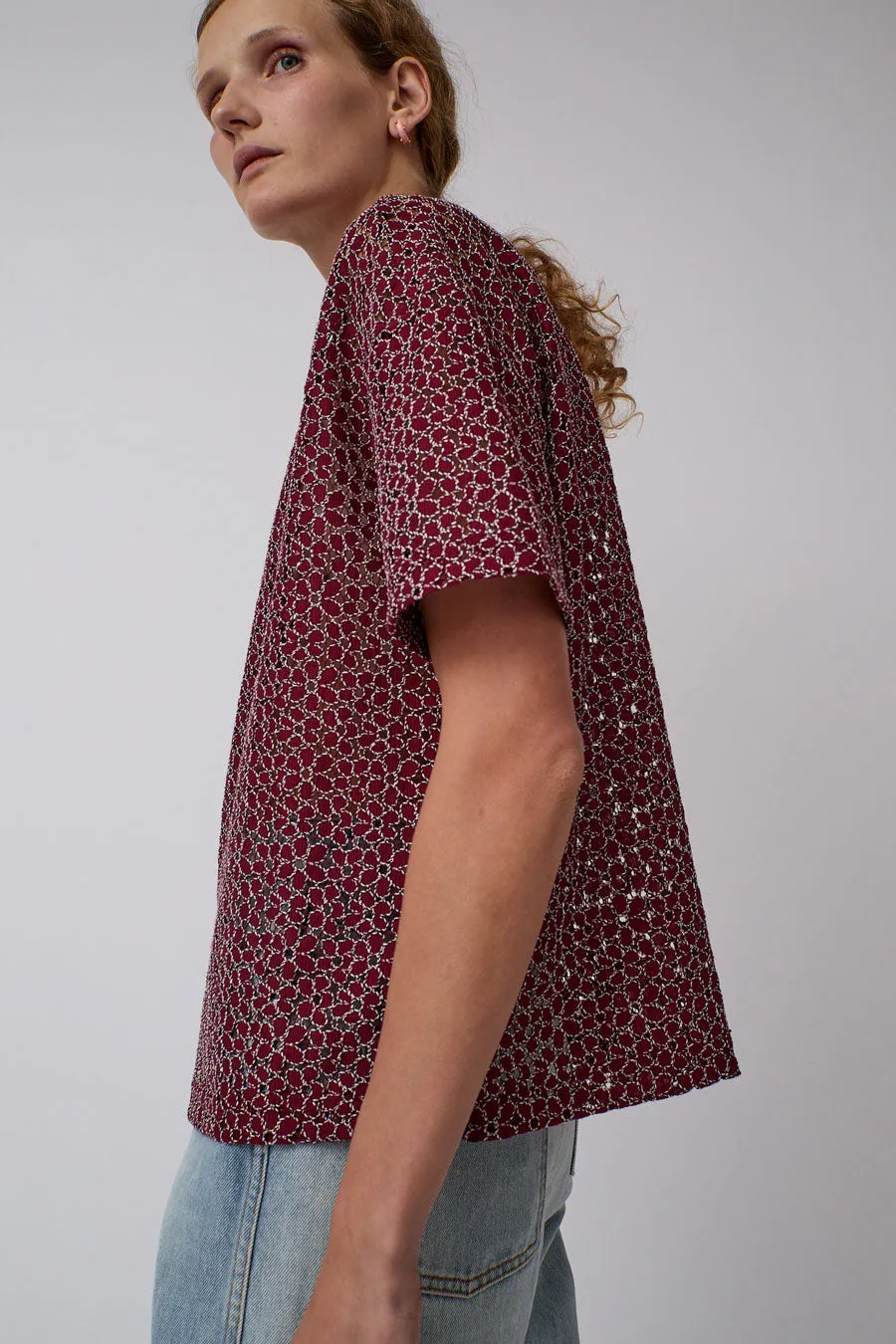 No.6 Joanne Tee in Bordeaux and White Lace sold by No. 6 product image thumbnail 4