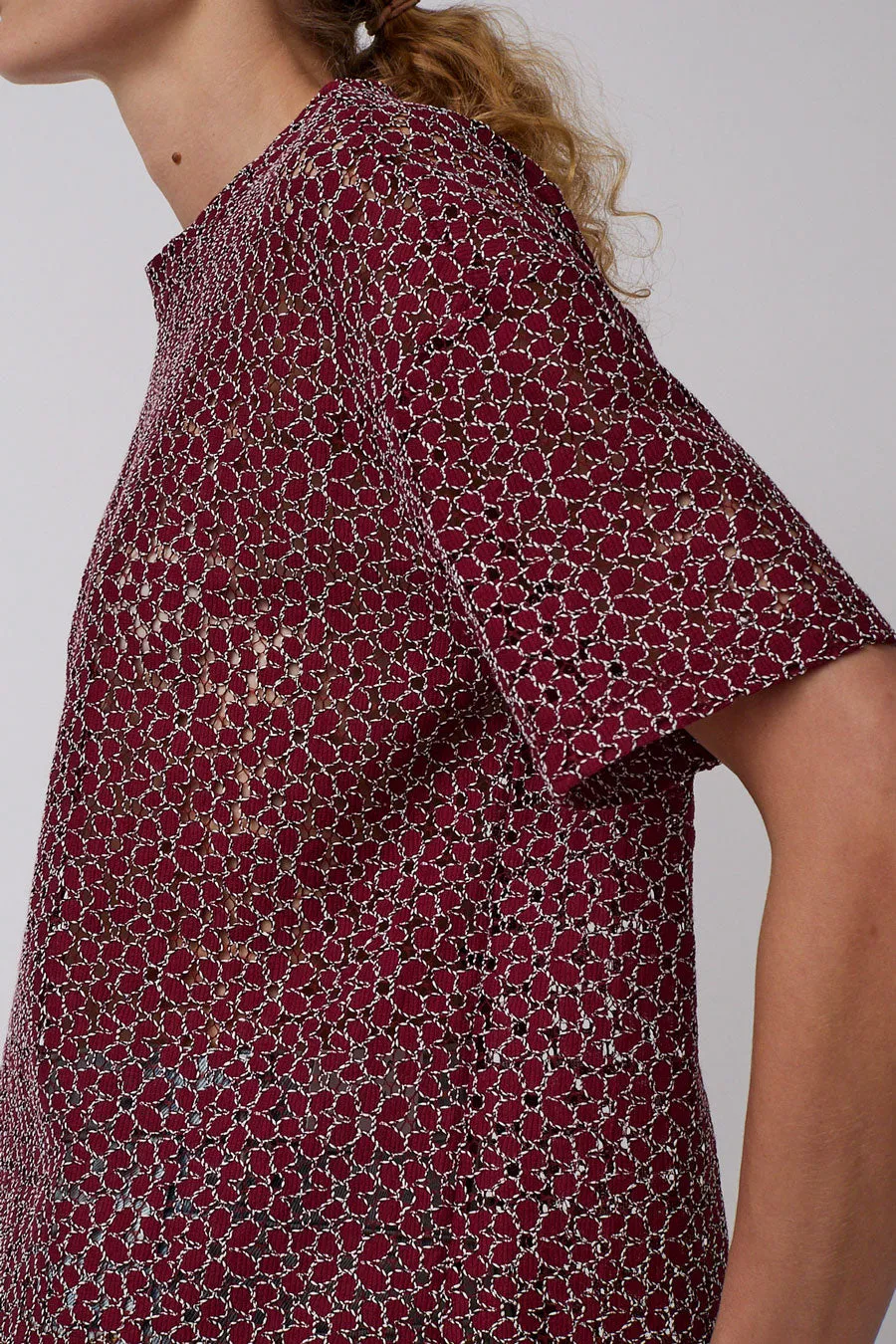 No.6 Joanne Tee in Bordeaux and White Lace sold by No. 6 product image thumbnail 2