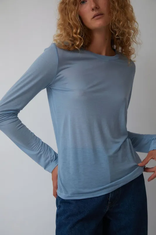 Baserange Long Sleeve T-Shirt in Mixi Blue made by Baserange