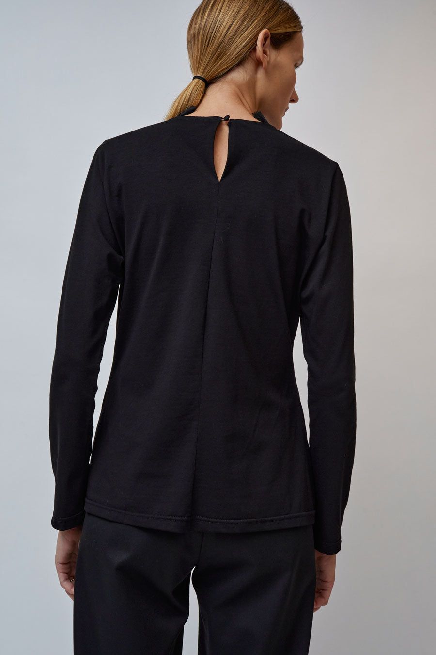 INSHADE Cotton and Chiffon Long Sleeve Top in Black sold by No. 6 product image thumbnail 4