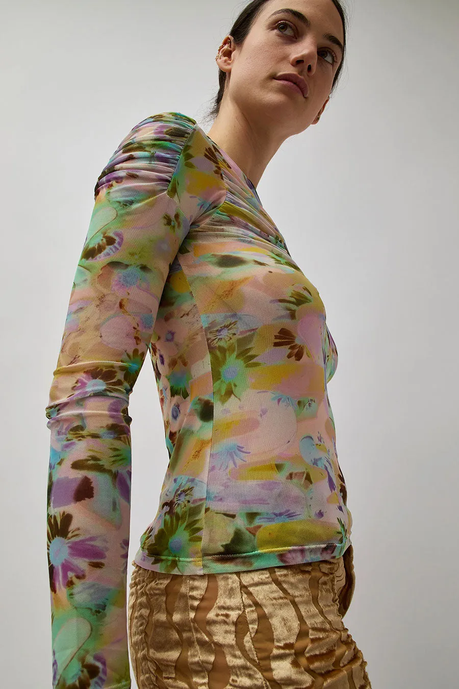 Collina Strada Arc Long Sleeve Top in Flower Puzzle sold by No. 6 product image thumbnail 3