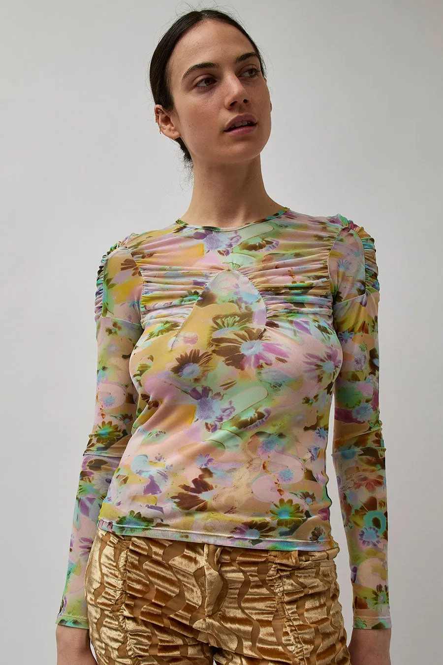 Collina Strada Arc Long Sleeve Top in Flower Puzzle sold by No. 6