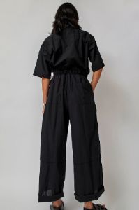 Sayaka Davis Open Collar Jumpsuit in Black sold by No. 6