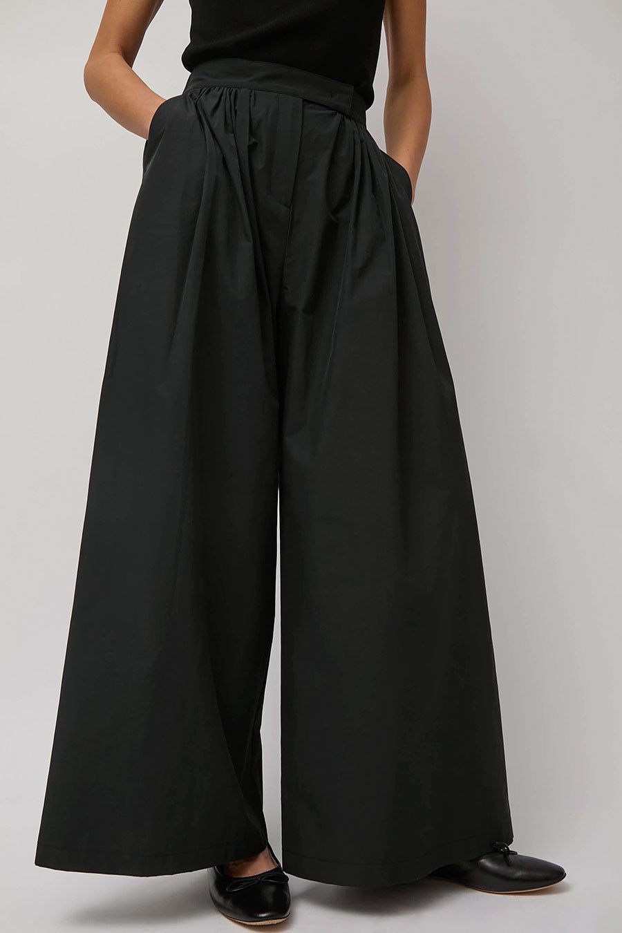 Amomento Shirring Banding Pants in Black sold by No. 6 product image thumbnail 2
