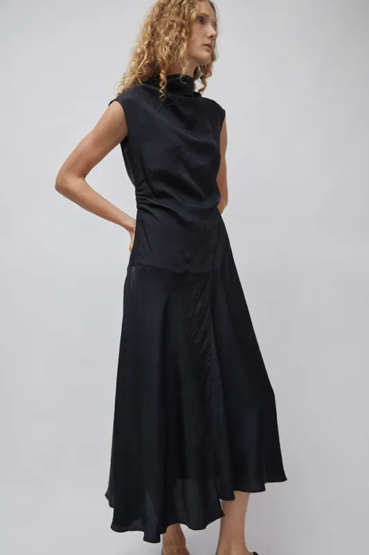 Atelier Delphine Twisted Dress in Black made by No. 6