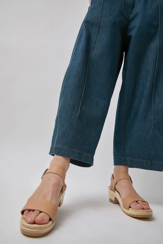 No.6 Two Strap Clog on Mid Heel in Desert sold by No. 6