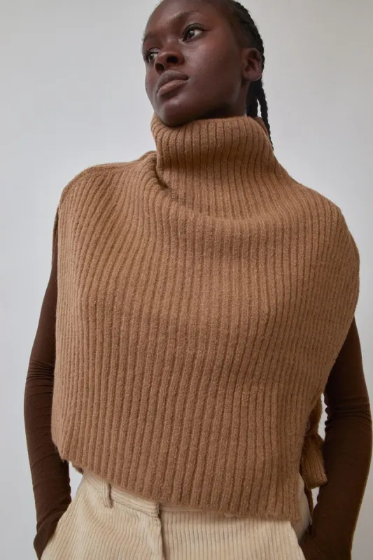 Mijeong Park Neck Warmer in Camel made by No. 6