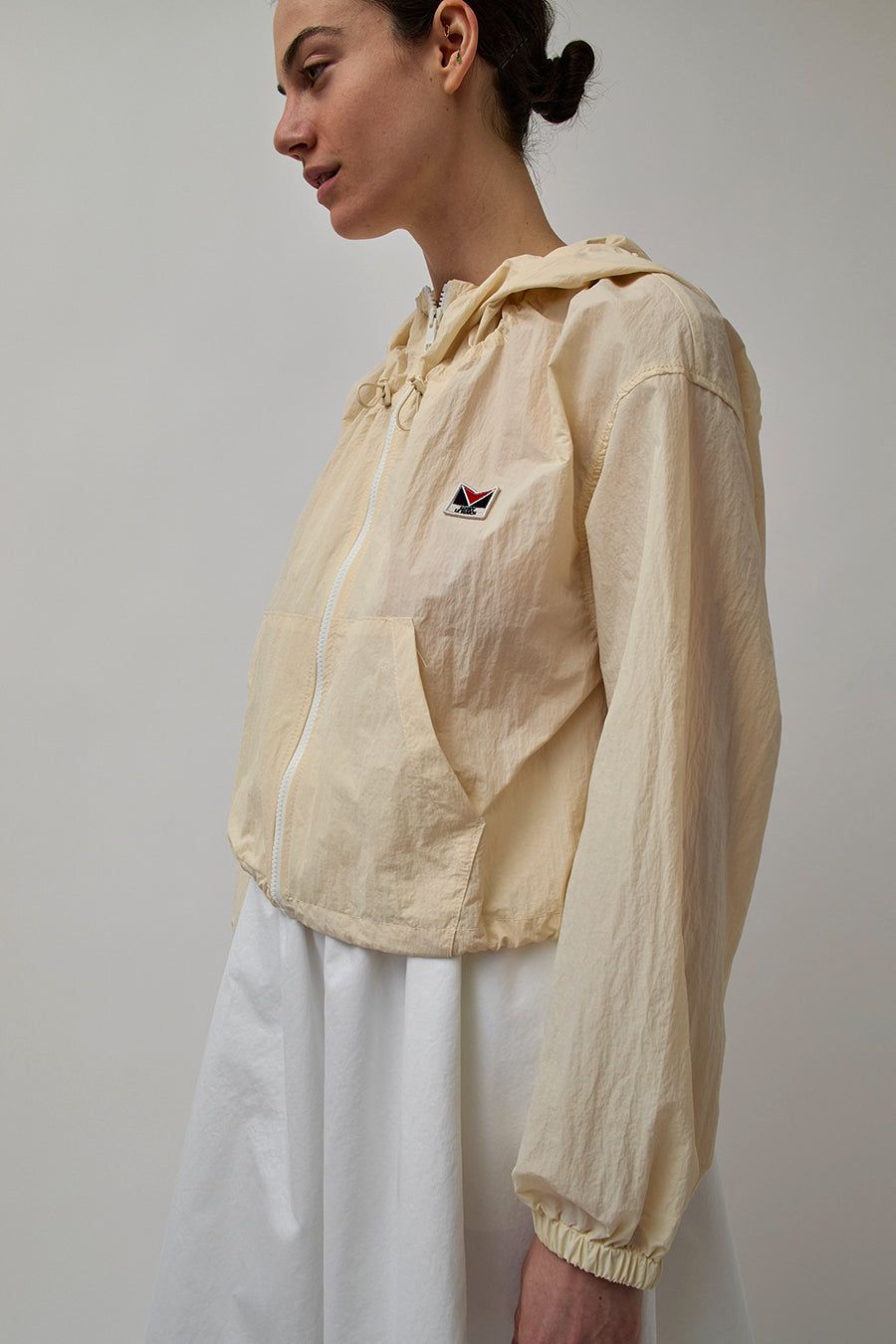 Lucky Marché Le Match Essential Light Hooded Short Jumper in Light Beige sold by No. 6 product image thumbnail 3