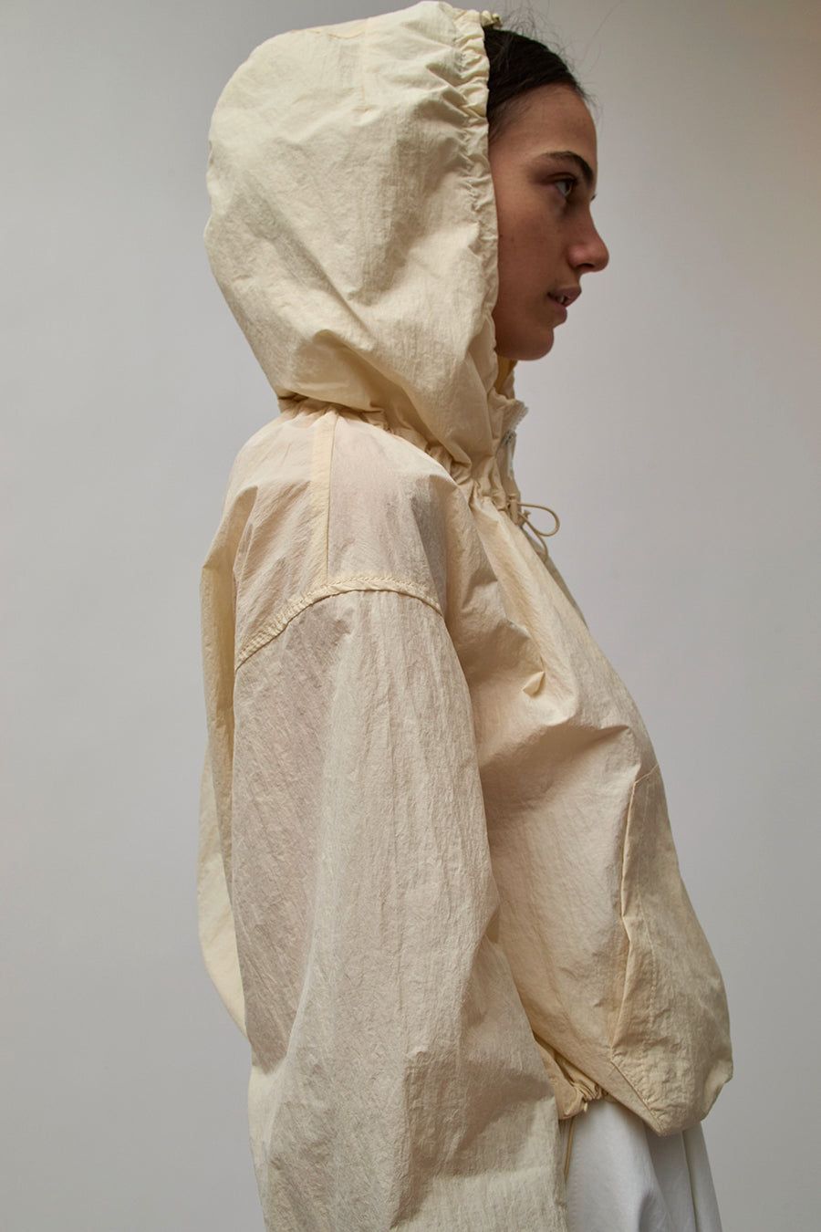Lucky Marché Le Match Essential Light Hooded Short Jumper in Light Beige sold by No. 6 product image thumbnail 4