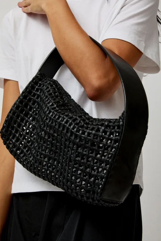St. Agni Macrame Mesh Bag in Black sold by No. 6