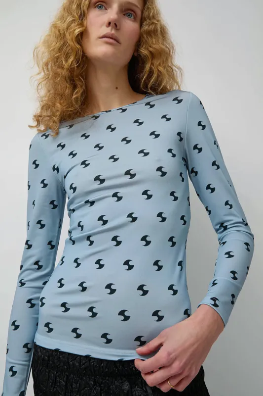 OpéraSPORT Sara Lycra Top in Blue and Black made by No. 6