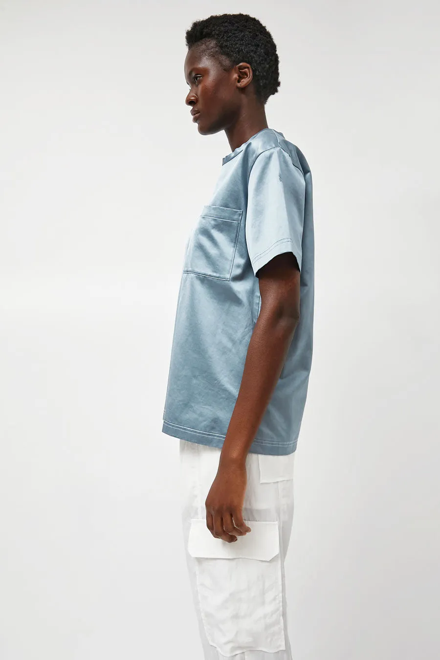 Can Pep Rey Satin T-Shirt in Citadel Blue sold by No. 6 product image thumbnail 3