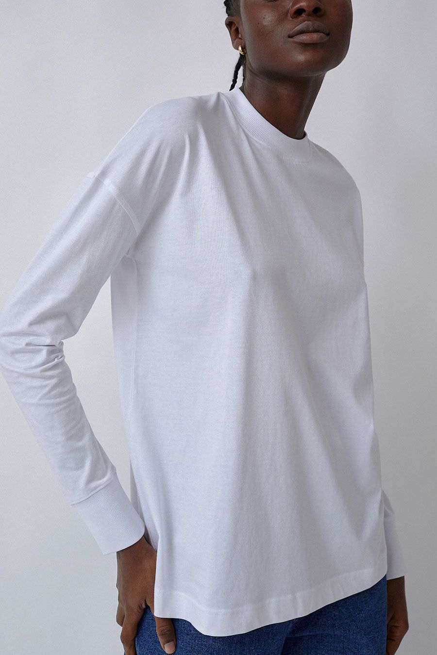 Ninety Percent Camilo Long Sleeve Top in White sold by No. 6 product image thumbnail 2