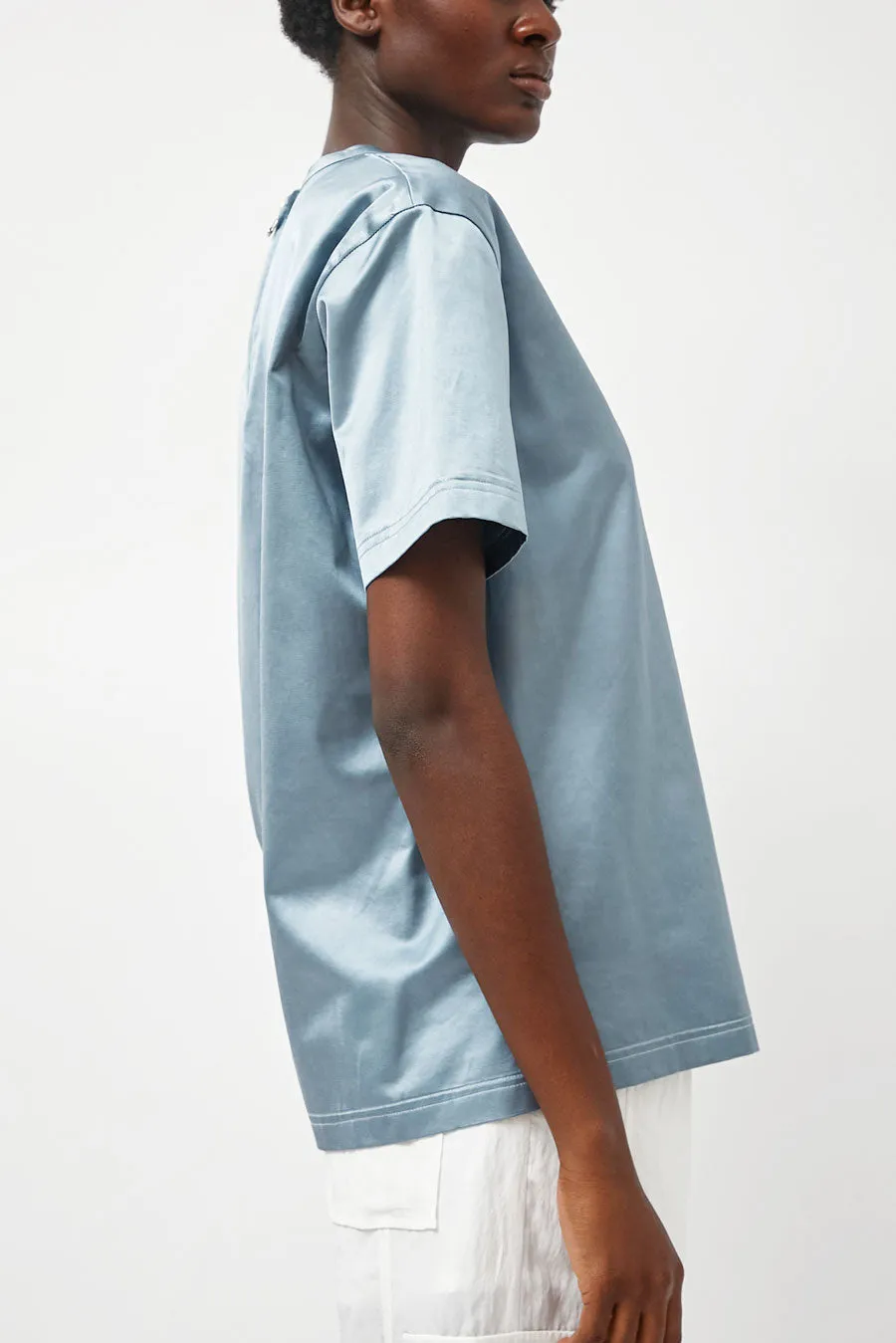 Can Pep Rey Satin T-Shirt in Citadel Blue sold by No. 6 product image thumbnail 5