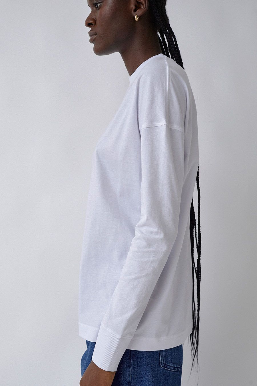 Ninety Percent Camilo Long Sleeve Top in White sold by No. 6 product image thumbnail 3