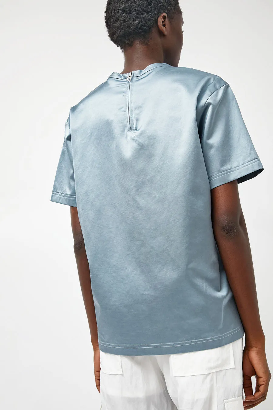 Can Pep Rey Satin T-Shirt in Citadel Blue sold by No. 6 product image thumbnail 4