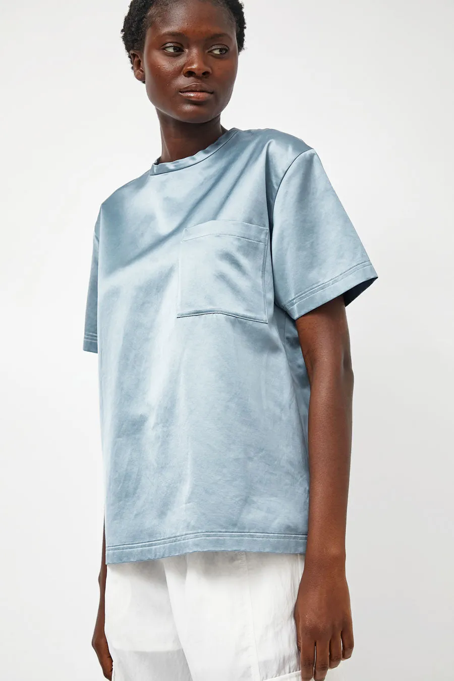 Can Pep Rey Satin T-Shirt in Citadel Blue sold by No. 6 product image thumbnail 2