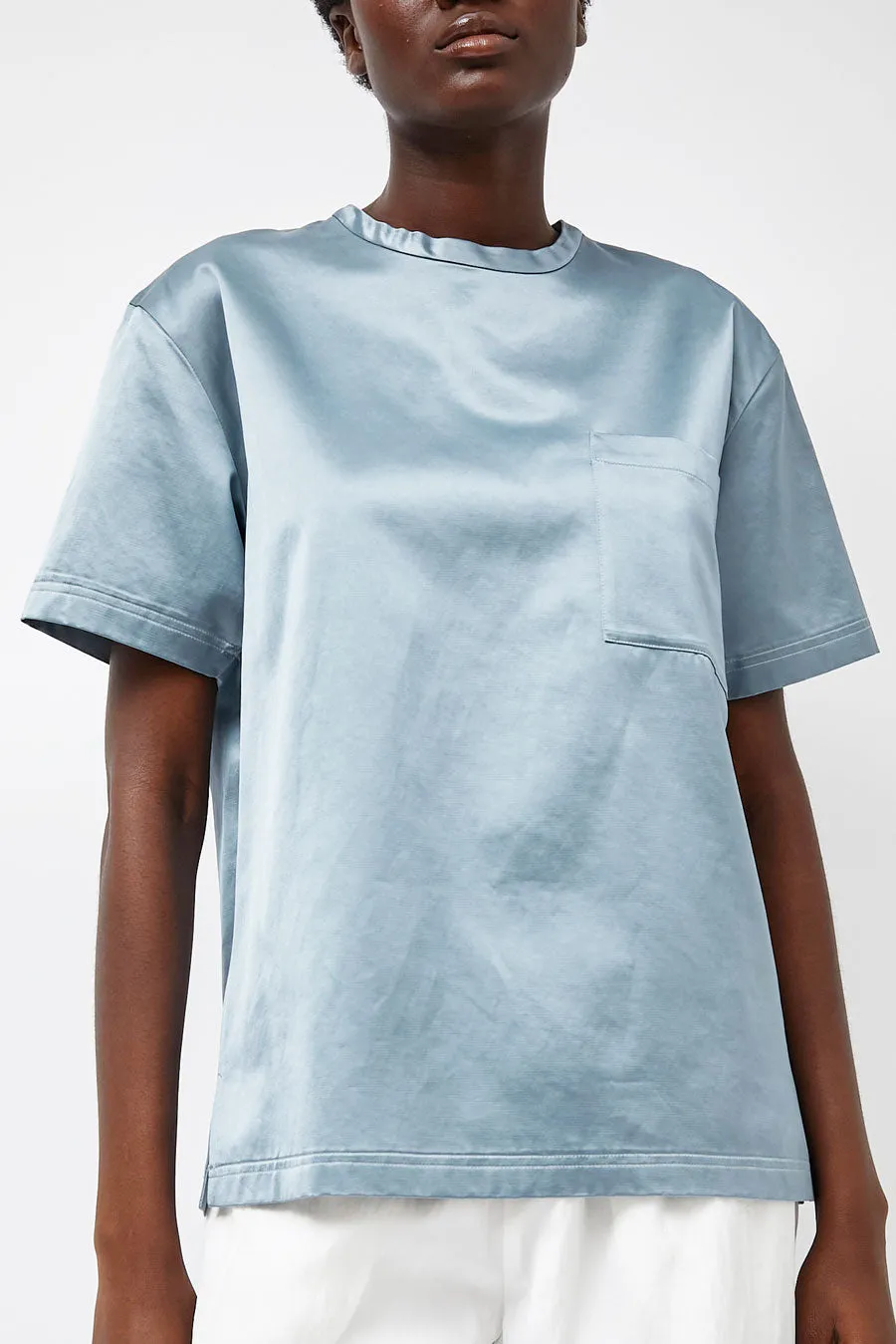 Can Pep Rey Satin T-Shirt in Citadel Blue sold by No. 6