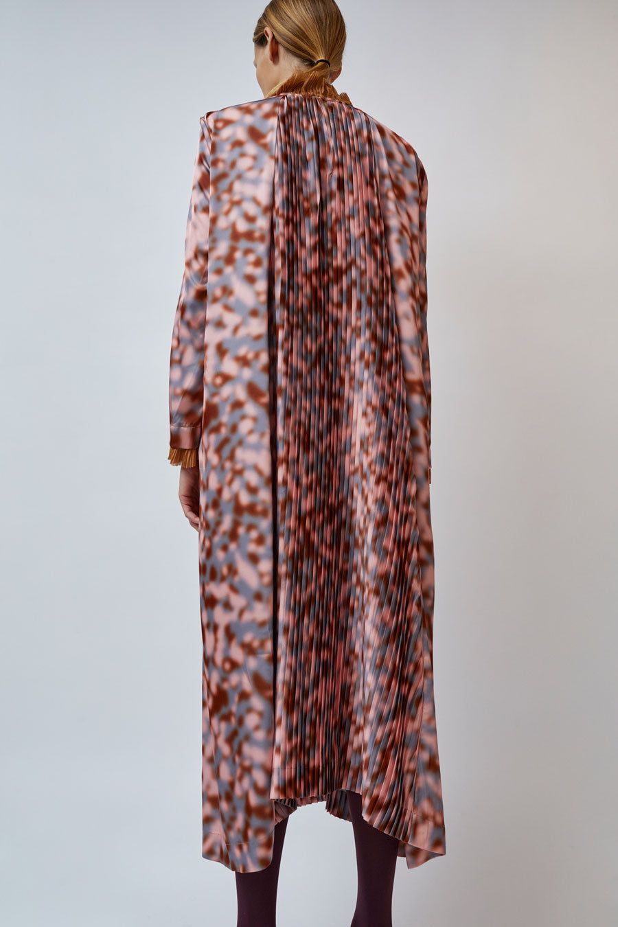 INSHADE Flared Dress in Blush Grey and Camel sold by No. 6 product image thumbnail 3