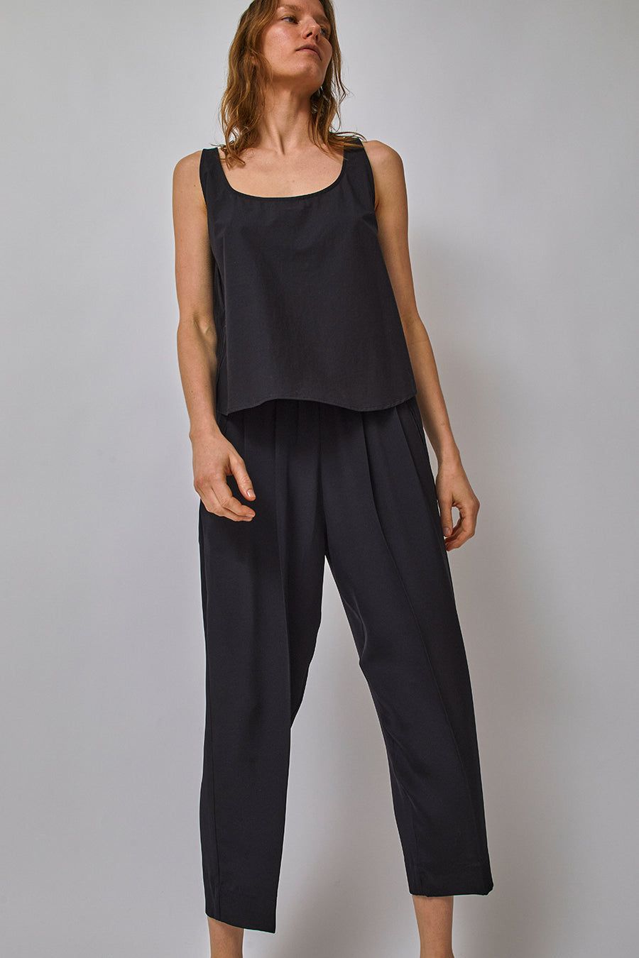 Modern Weaving Relaxed Trouser in Black sold by No. 6