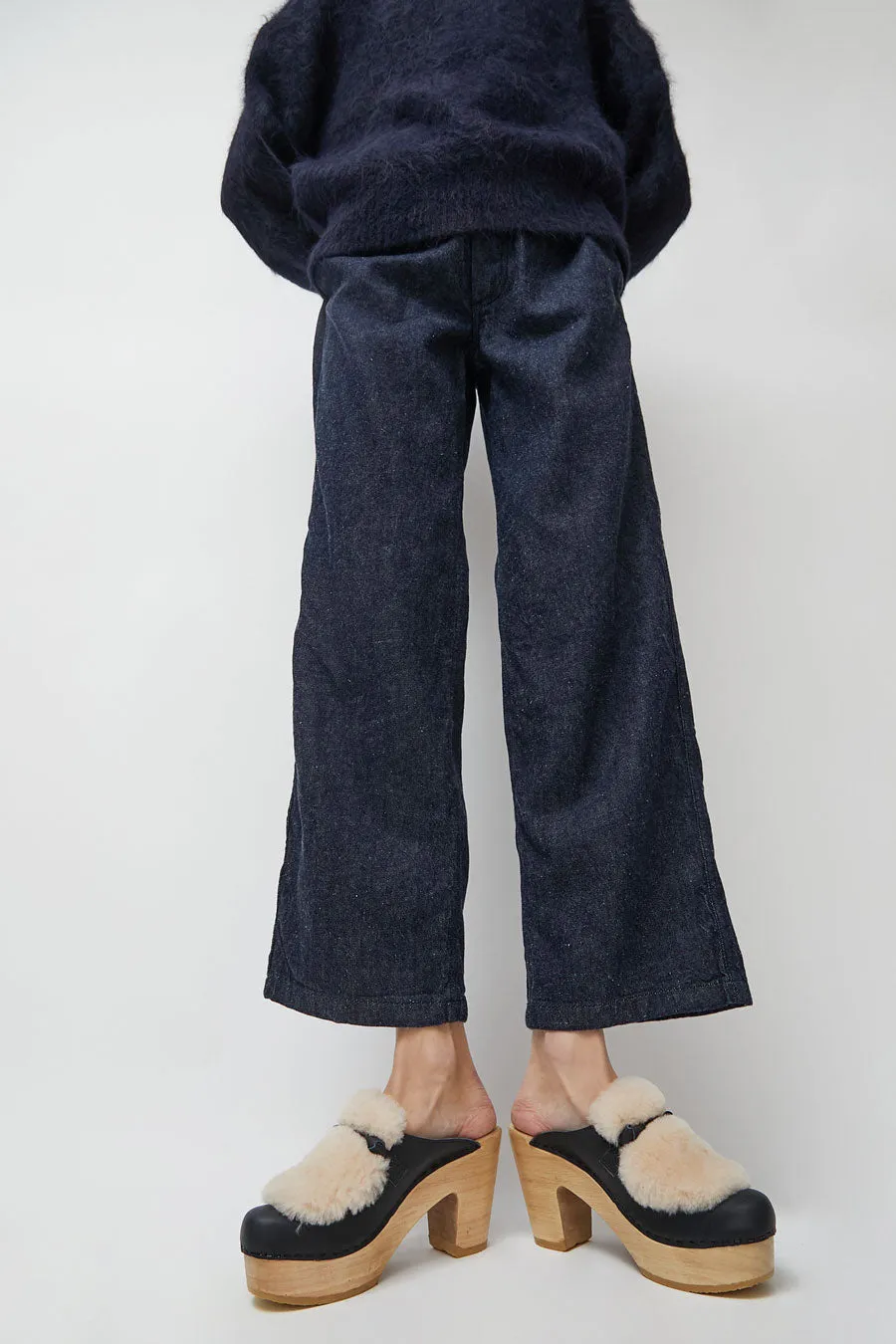 No.6 Billie Fur Clog on Platform in Indigo and Bone sold by No. 6 product image thumbnail 2