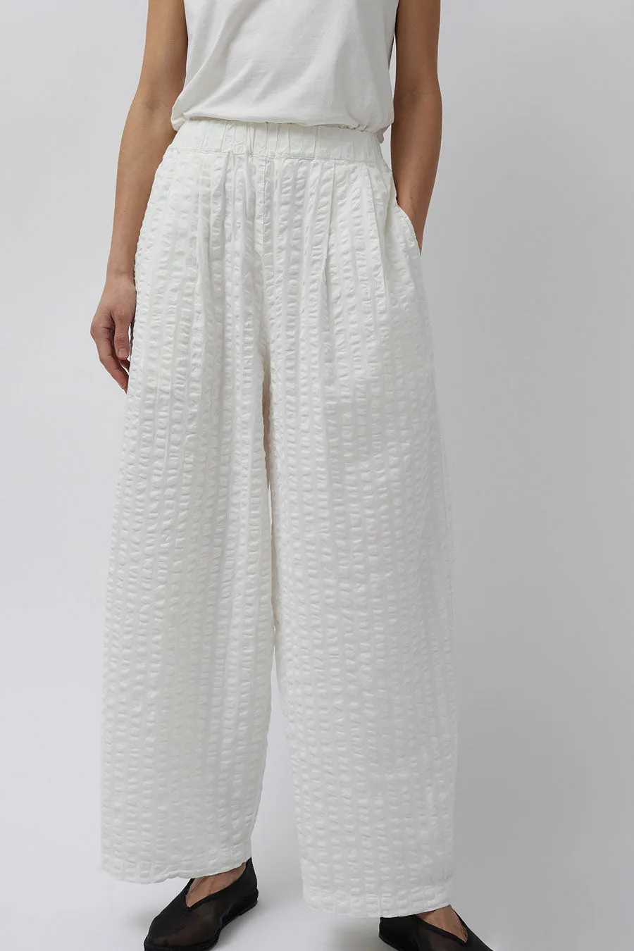 Black Crane Wide Pants in White sold by No. 6 product image thumbnail 2