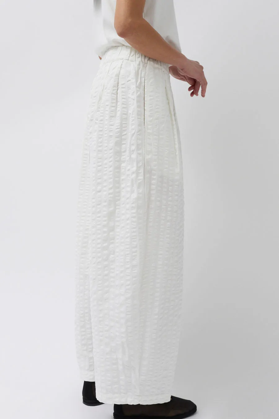 Black Crane Wide Pants in White sold by No. 6 product image thumbnail 3