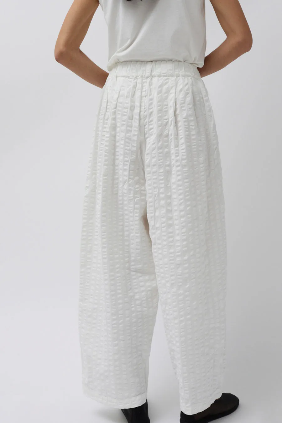 Black Crane Wide Pants in White sold by No. 6 product image thumbnail 4
