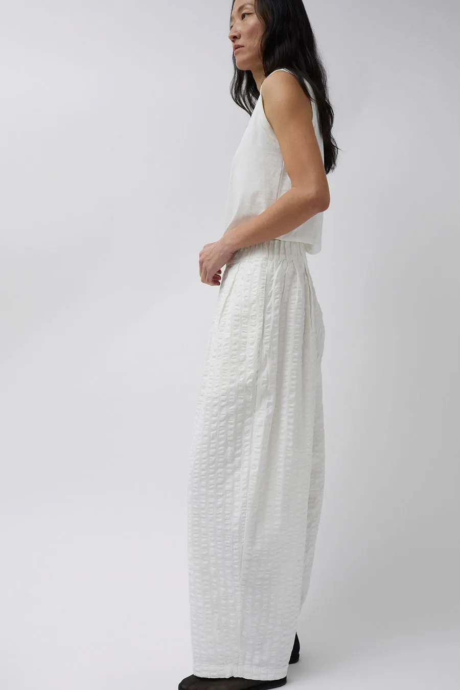 Black Crane Wide Pants in White sold by No. 6 product image thumbnail 5