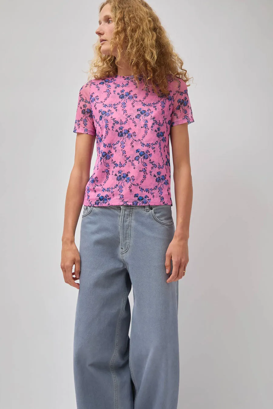 No.6 Carey Tee in Pink Trellis sold by No. 6 product image thumbnail 5