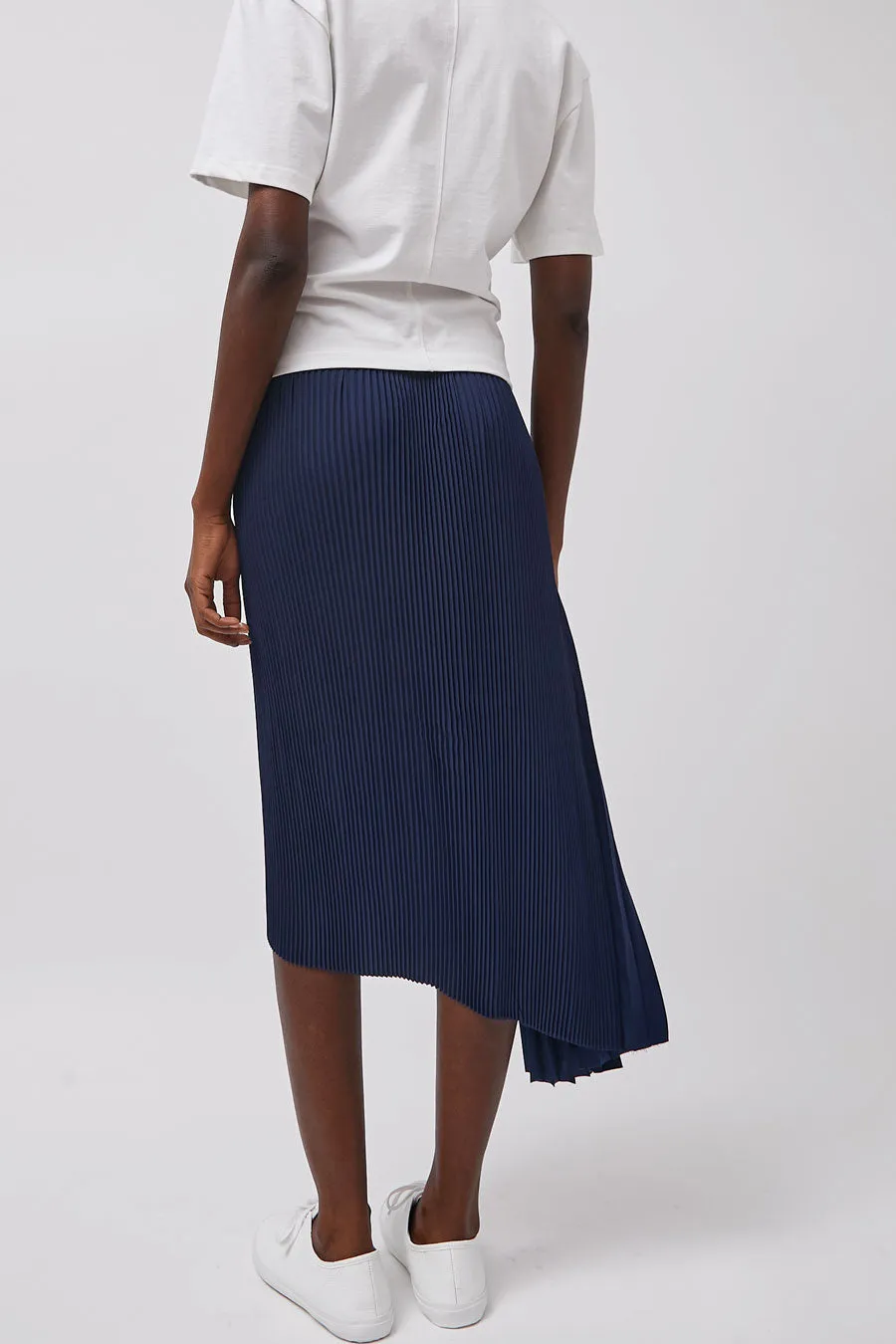 Marios Pleated Asymmetric Skirt in Blue sold by No. 6 product image thumbnail 5