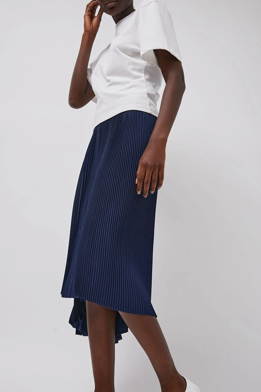 Marios Pleated Asymmetric Skirt in Blue sold by No. 6 product image thumbnail 2