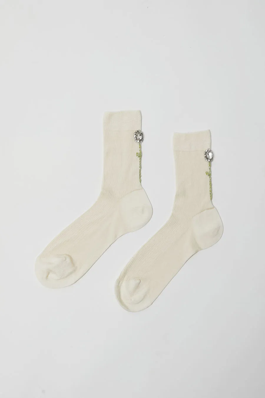 Maria La Rosa Leonora Socks in Off White sold by No. 6 product image thumbnail 2