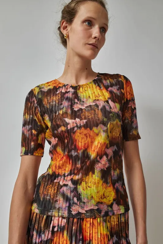 No.6 Carine Top in Black and Pink Washed Rose sold by No. 6