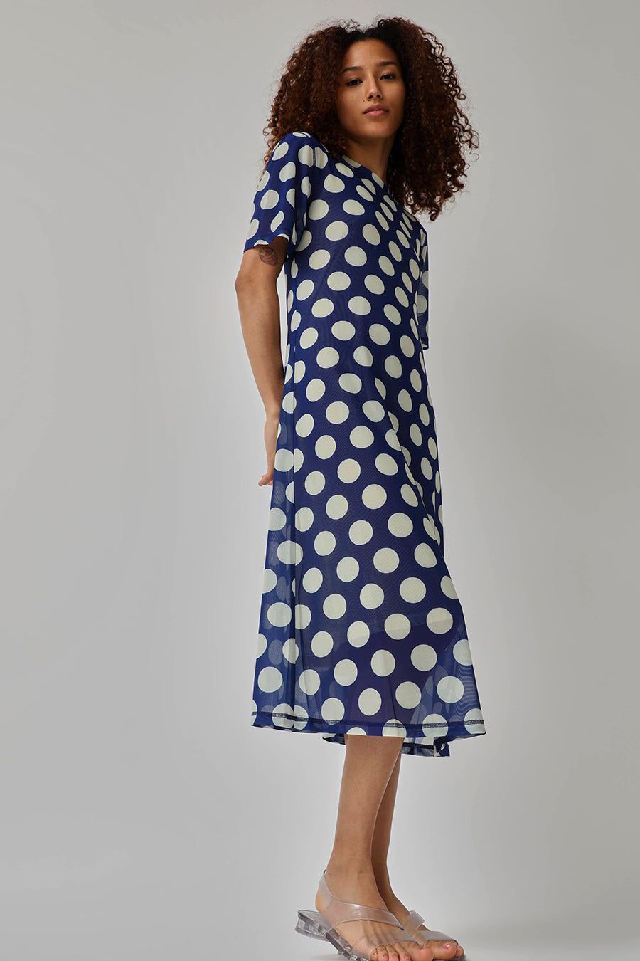 No.6 Ella Dress in Royal and Cream Dot sold by No. 6 product image thumbnail 4