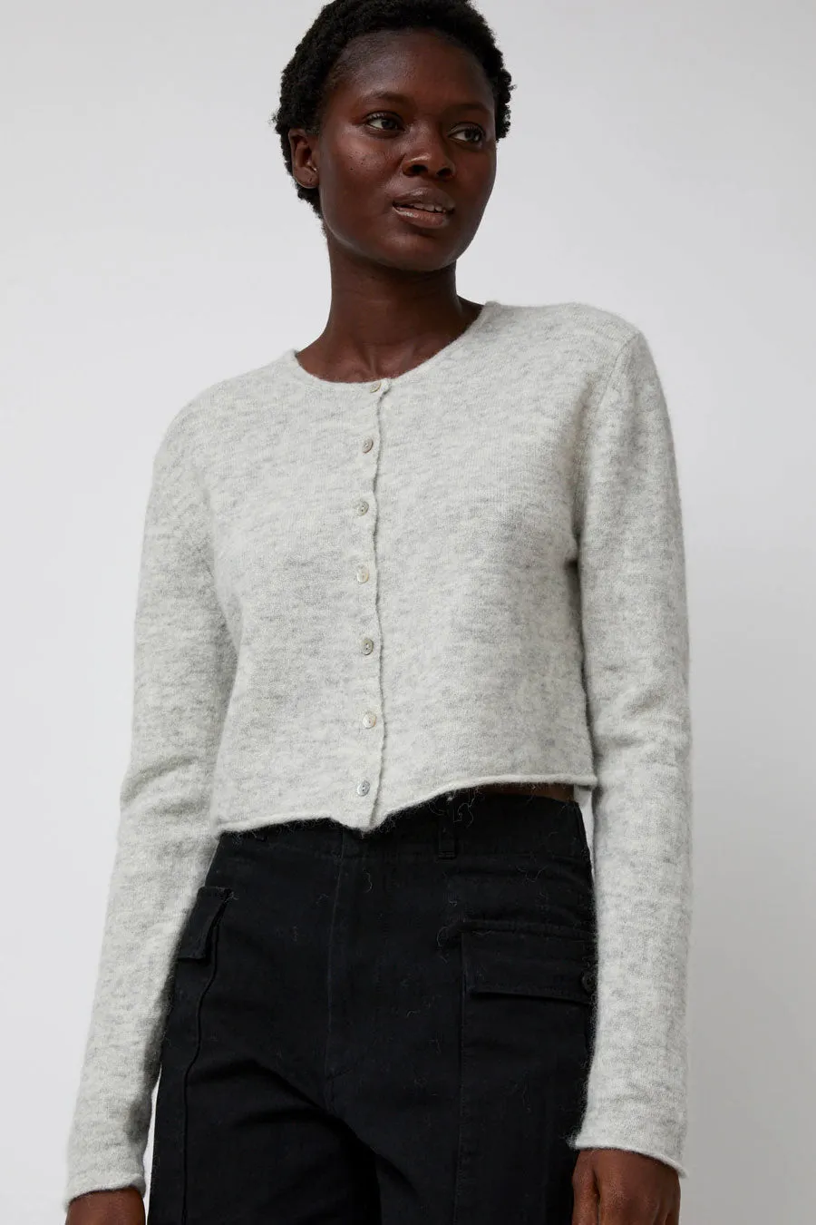 Nothing Written Kotte Alpaca Round Cardigan in Gray sold by No. 6