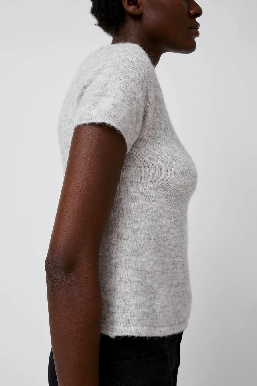 Nothing Written Kotte Alpaca Short Sleeve Knit in Gray sold by No. 6 product image thumbnail 2