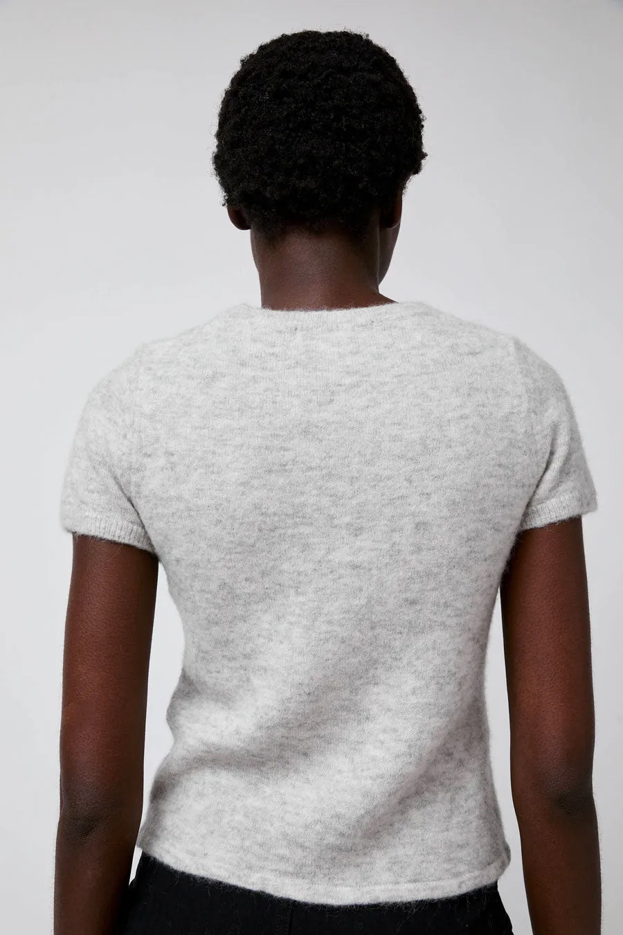 Nothing Written Kotte Alpaca Short Sleeve Knit in Gray sold by No. 6 product image thumbnail 5