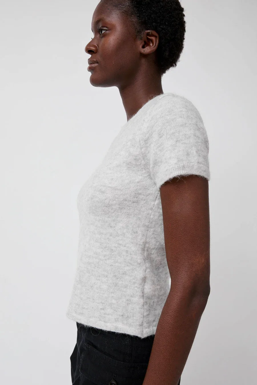 Nothing Written Kotte Alpaca Short Sleeve Knit in Gray sold by No. 6 product image thumbnail 3