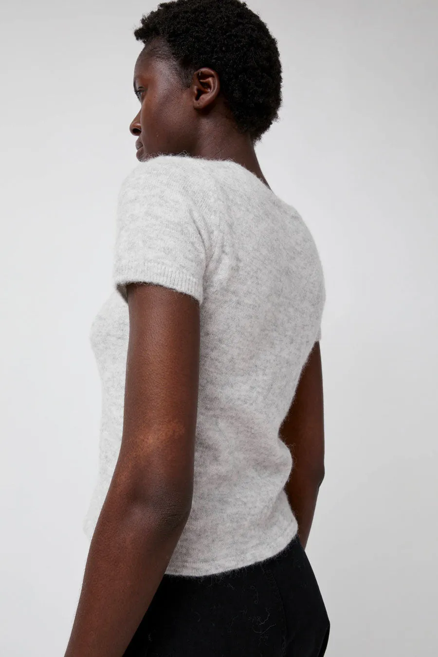 Nothing Written Kotte Alpaca Short Sleeve Knit in Gray sold by No. 6 product image thumbnail 4
