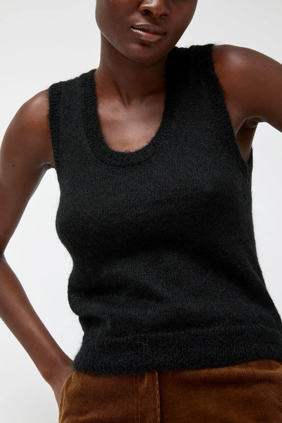 Nothing Written Carol U-Neck Vest in Black sold by No. 6 product image thumbnail 5