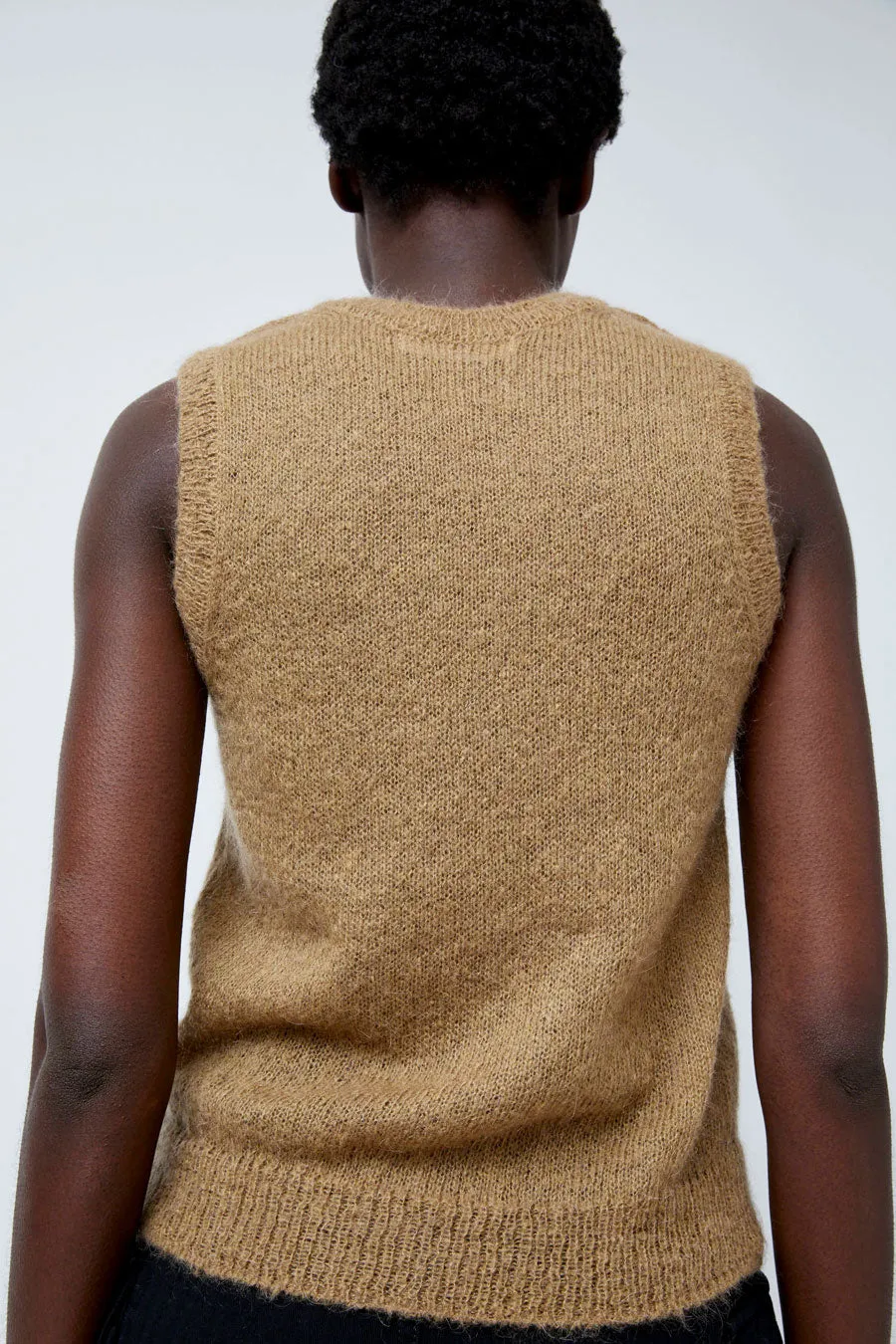 Nothing Written Carol U-Neck Vest in Khaki sold by No. 6 product image thumbnail 4