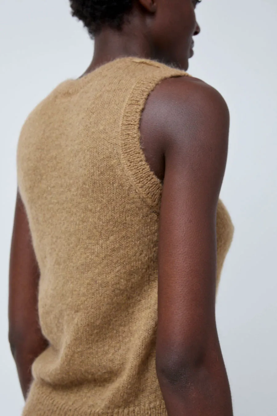 Nothing Written Carol U-Neck Vest in Khaki sold by No. 6 product image thumbnail 3