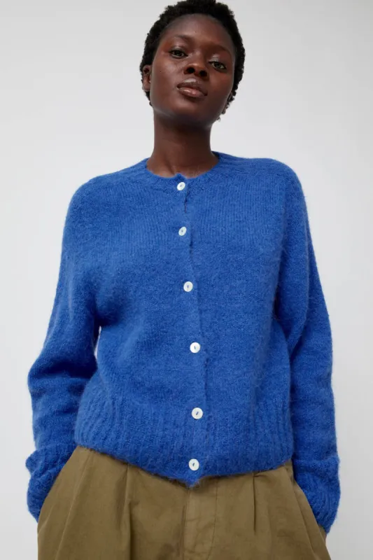 Nothing Written Alpaca Knit Cardigan in Pacific Blue sold by No. 6